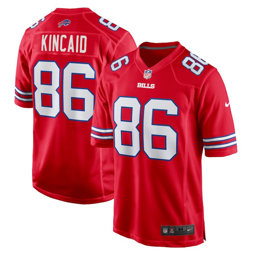 Men Buffalo Bills 86 Dalton Kincaid Nike Red Alternate Game NFL Jersey
